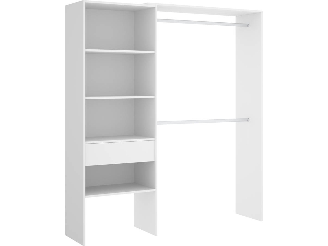 Kit Vestidor con 1 Cajón DKIT Suit (Blanco - 187x160x40 cm)