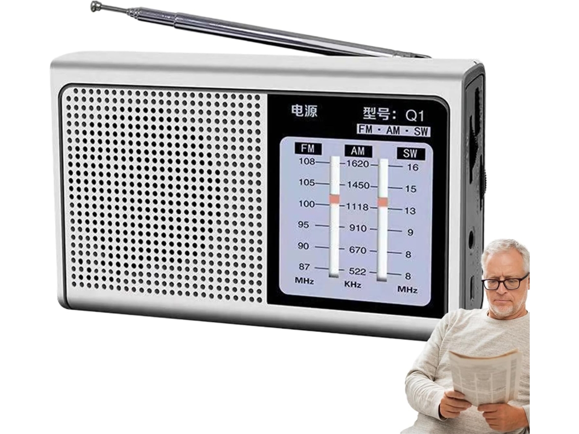 Radio de viaje AM/FM | Reproductor estéreo AM/FM portátil con conector para auriculares, ideal para prepararse para tormentas Jortmrd