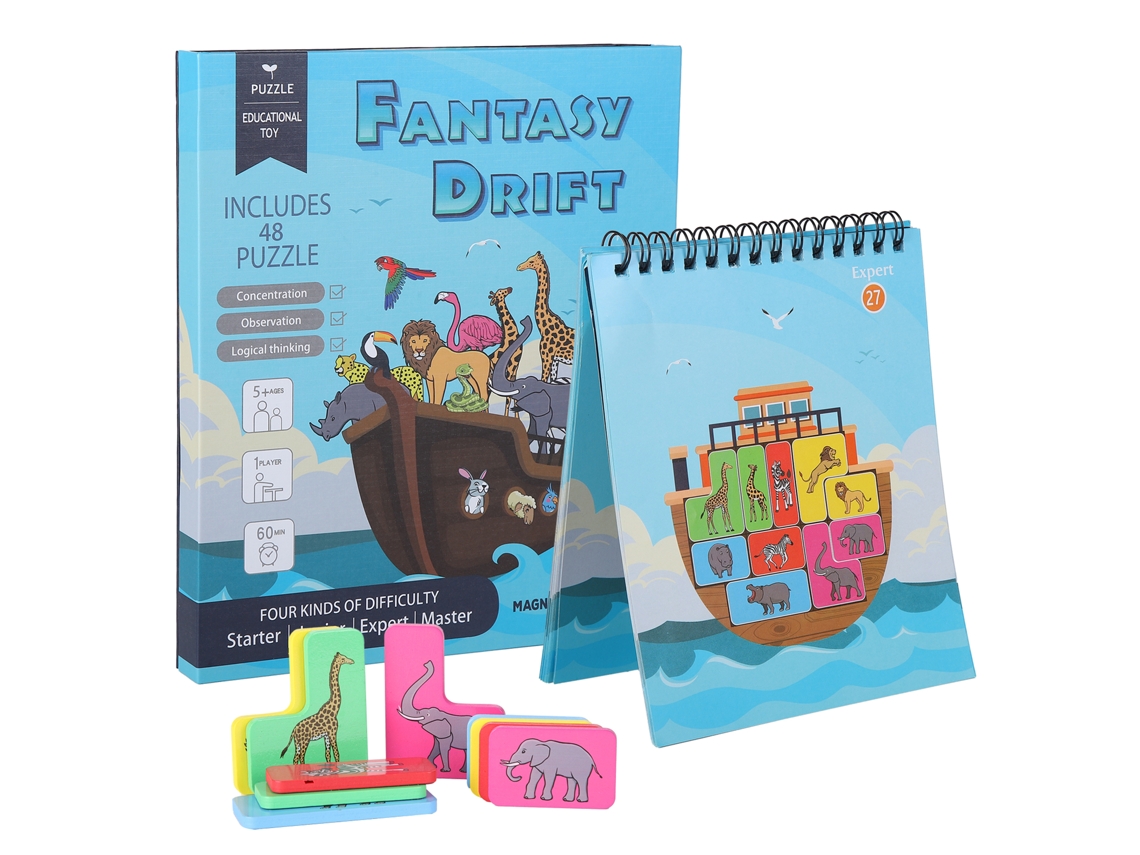 Puzzle De Tangram De Madera Para Niños Rompecabezas Educativo Juguete De Aprendizaje Temprano Regalo Niños Animales