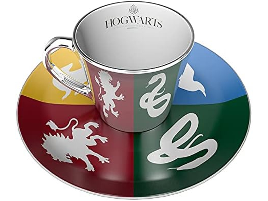 Conjunto Set Harry Potter Caneca Espelho e Prato Casas Hogwarts 300 Ml