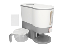 Dispensador De Arroz Sellado Con Tapa Apta Para Alimentos Para Granos, Verduras Deshidratadas, Uso Doméstico, Gris Claro, Pe Pp
