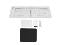 Baoj-2026novoteclado Sem Fio Bluetooth Plegável Branco