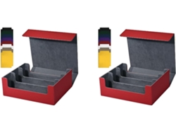Caja De Almacenamiento Para 2 Tarjetas Coleccionables, Incluye 1800 Fundas De Pu Para Tarjetas Y Cierre Magnético.