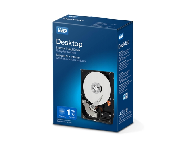 Disco HDD Interno WESTERN DIGITAL Everyday (1 TB - SATA - 7200 RPM)