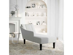 Chaise longue con reposabrazos derecho en tela gris nube Wsd453940 Lovely Home
