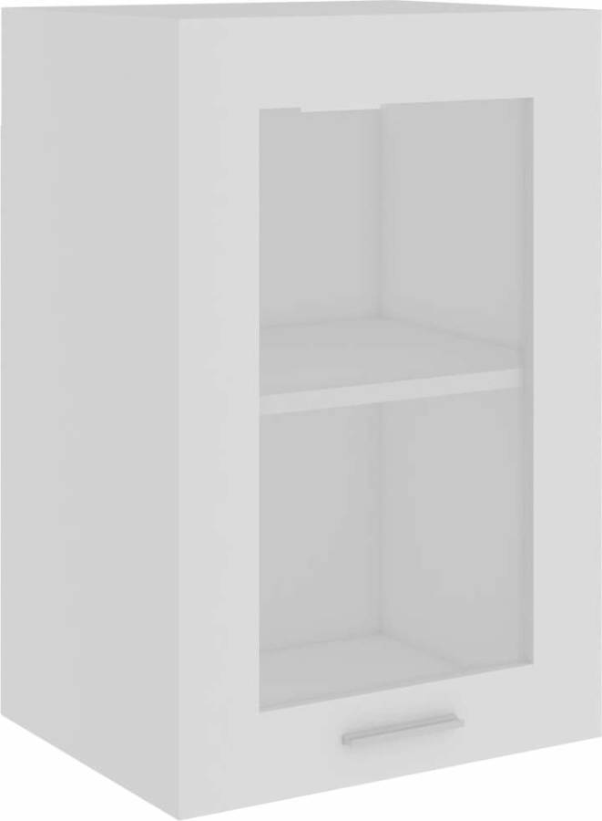 Vidaxl Armario De cocina muebles mobiliario duradero mesa trabajo almacenamiento cuencos platos ollas alacena aglomerado blanco 40x31x60 cm colgante cristal y pared hanging glass cabinet 802505 40 31 60