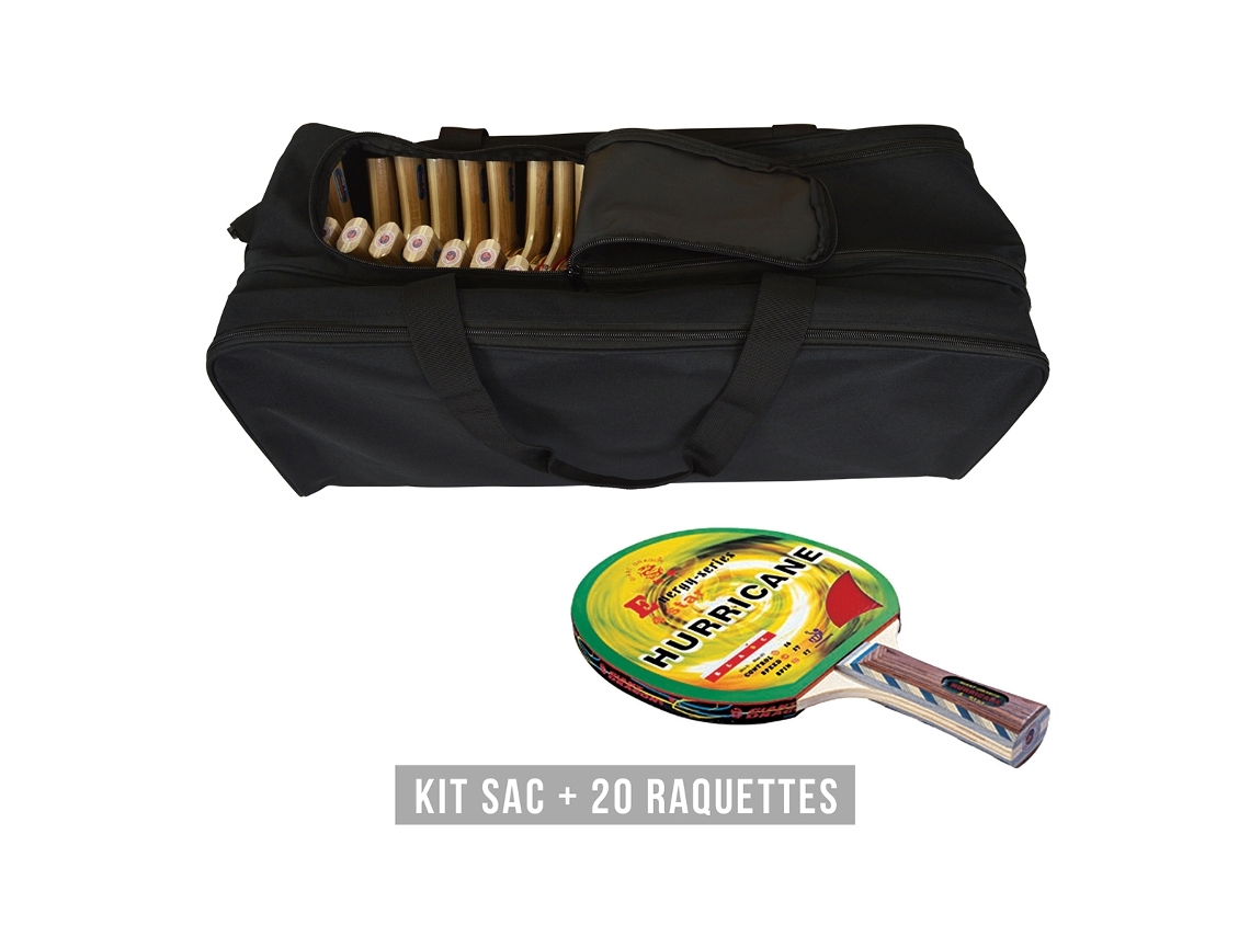 Kit de raquetas (bolsa + 20 raquetas) Sporti France Hurricane