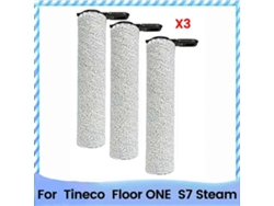 3 Pcs Roller Brush For Floor One S7 Steam Floor Scrubber Cleaner Roller Brush Spare Part Replacemen