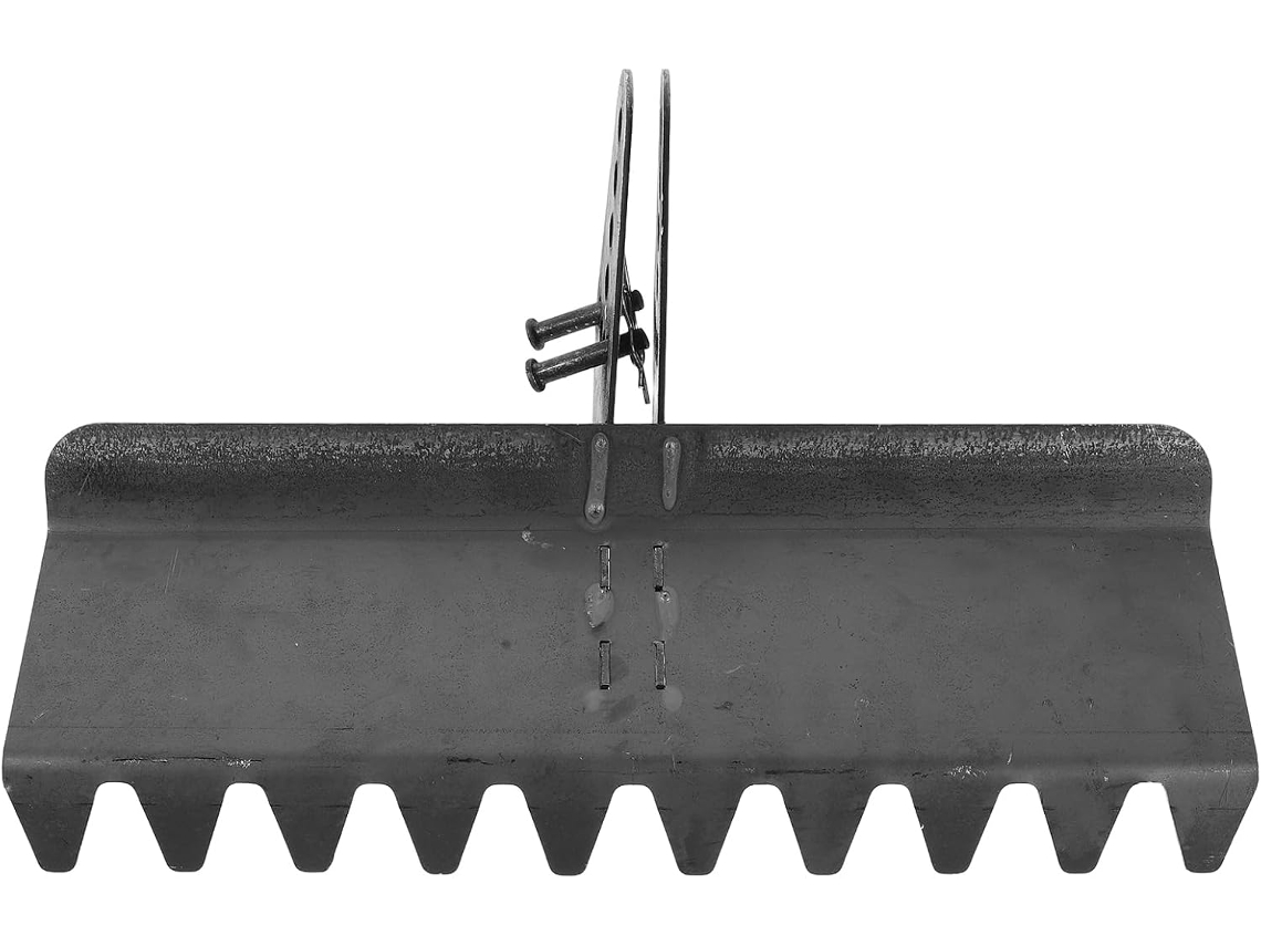 Rastrillo Nivelador De Acero Resistente De 40 Cm Para Rotocultivador, Herramienta Para Rastrillar El Suelo, Césped Y