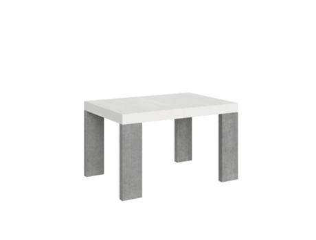 Mesa de Comedor ITAMOBY Roxell Mix (90x130/390 - Paneles de Melamina - Fresno Blanco-Cemento)