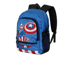 Marvel Capitán América Gears Mochila Fight FAN 2.2, Azul KARACTERMANIA