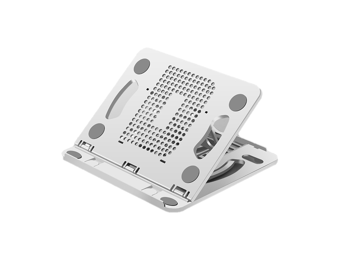 Suporte De Resfriamento Para Laptop Plegável Ajustável 8 Marchas Silicone Pp Abs Para Trabalho Em Casa Branco