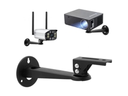 Soporte De Pared Para Miniproyector, Acero Al Carbono, 20 Cm Con Tornillos M4, Capacidad De 3 Kg, Ajustable 360°.