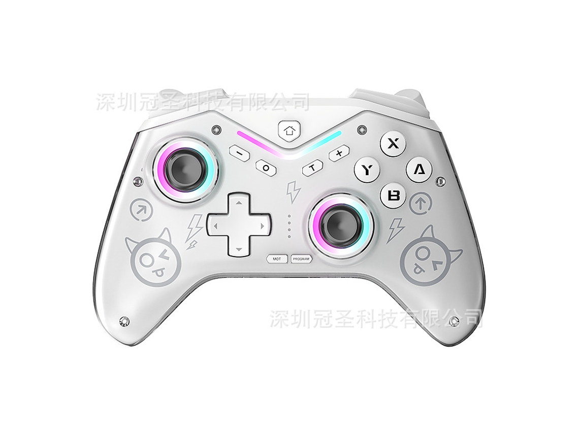 Controlador de juegos inalámbrico Bluetooth programable YUNZII para Steam/iOS/Android, blanco