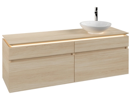 Villeroy &amp Boch Legato Vanity unit B598 1600x550x500mm lavabo a la derecha iluminación LED