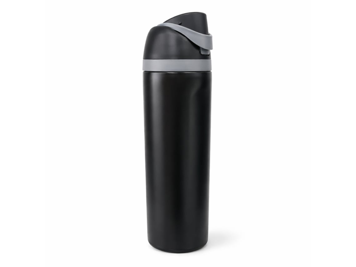 Botella térmica deportiva BK 668-18 negra y gris