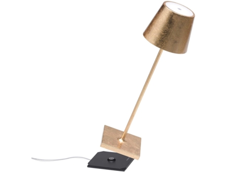 Lámpara de Mesa Poldina Pro LED Pan de Oro Recargable y Regulable ZAFFERANO