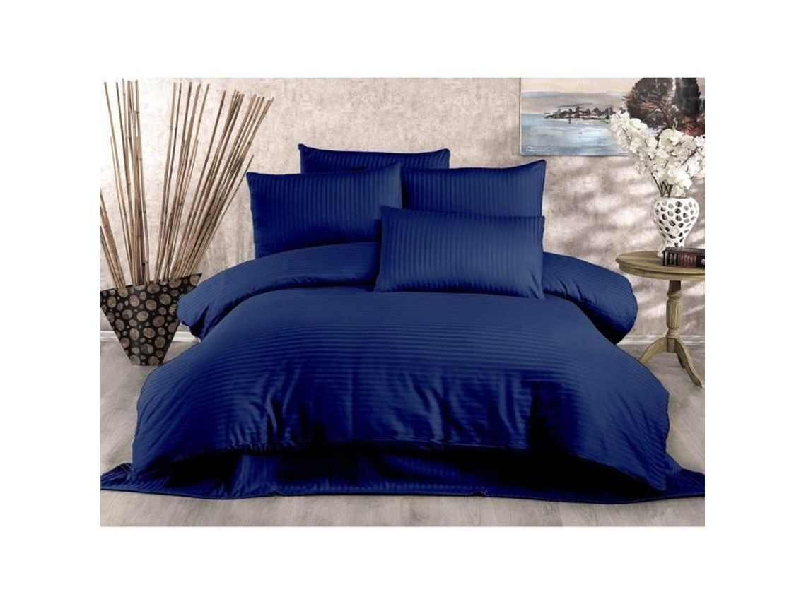 Juego De Cama - Funda Nórdica 220 X 240 Cm + 2 Fundas De Almohada 60 X 60 Cm, 70 % Poliéster - Azul