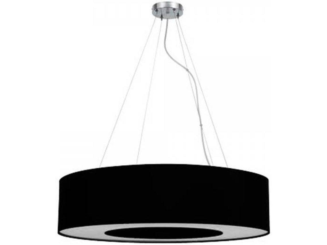 Lámpara de Techo FABRILAMP Haiti (Negro - E27 - Máx. 60W - Metal - Tela)