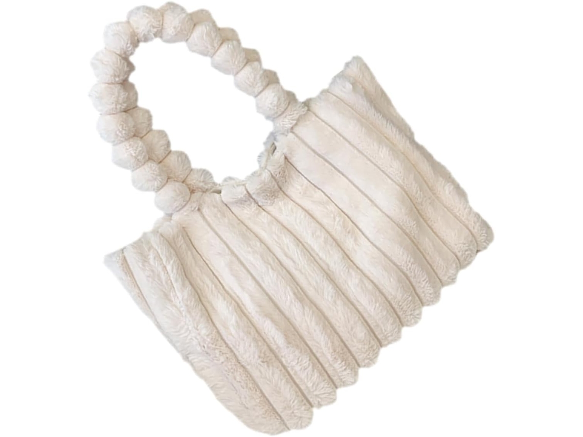 Bolso Tote Grande De Felpa, Suave, Elegante Y Práctico Para Mujeres, Ideal Para Salidas Y Eventos.