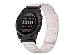Bracelete Para Garmin (20mm) - Silicone Magnético - Três Contas Starlight + Conector Preto