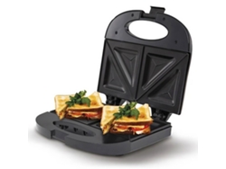 Sandwichera 2 Sandwiches, Placas Antiadherentes, Tostado Perfecto, Acero Inoxidable, Compacta Mesko Ms3080 Negro/plata