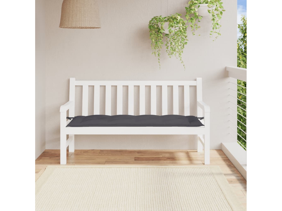 Cojín para banco de jardín de 150x50x7cm en color antracita Oxford HARLANV1