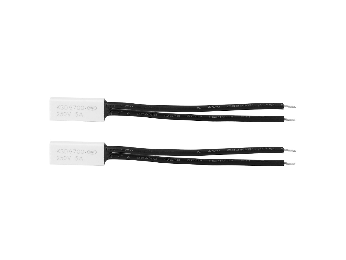 2 Piezas Ksd9700 Clave De Control De Temperatura Normalmente Cerrada Protector Térmico Sonda De Plástico 130℃