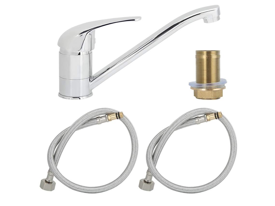 Grifo De Cocina De Cobre Con Rosca G1/2 Para Agua Fría Y Caliente Con Rotación De 360 Grados.