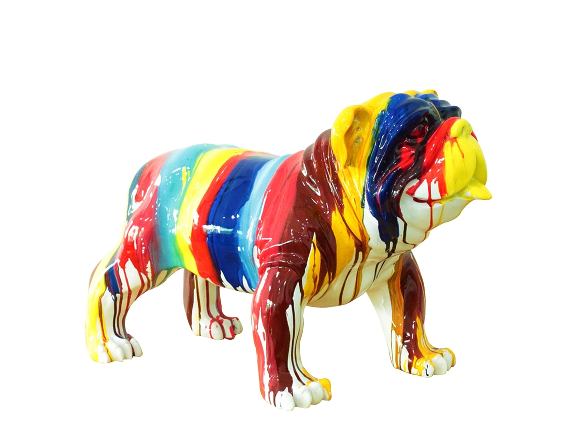 Figura Gregor Bulldog 61X32X38 Cm Multicolor