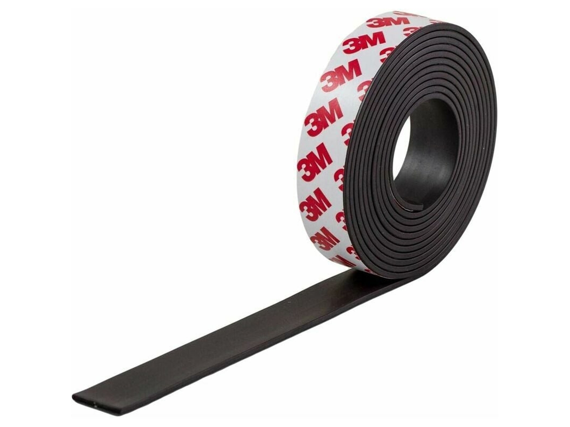 Cinta magnética adhesiva de 3 m, flexible y autoadhesiva para organización, 20 mm de ancho y 2 mm de grosor, 10 m de largo | Moon