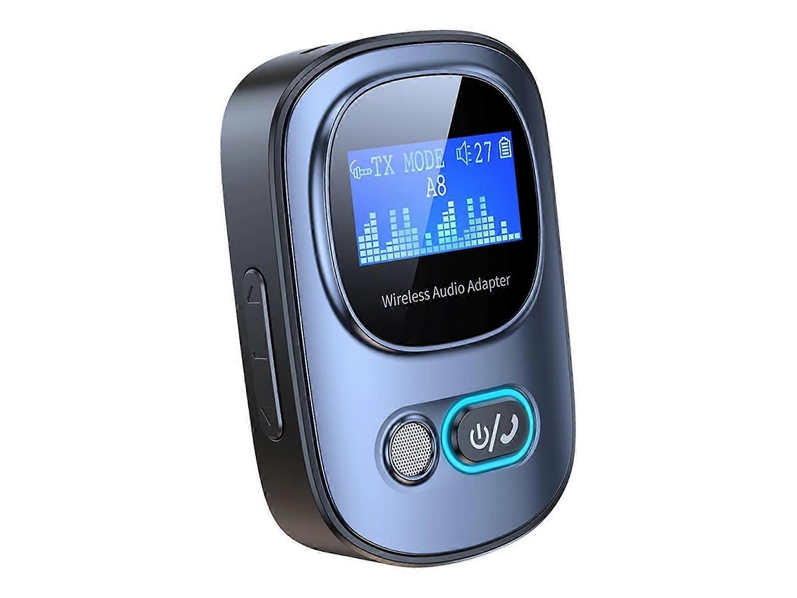 Transmisor y receptor Bluetooth 5.3, miniadaptador de audio inalámbrico portátil con pantalla LED para TV, PC, coche y sistema de sonido doméstico. Rosewell