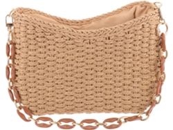 Bolsa De Ombro Feminina Em Palha Trançada, Ideal Para O Verão E Prática Para O Uso Diário.