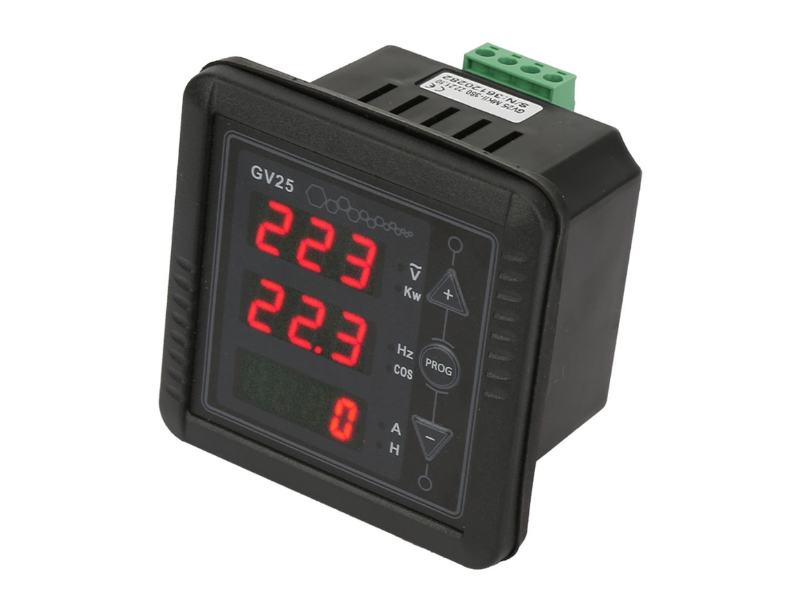 Veloriskku-painel Digital Gv25 Mk2 Para Gerador: Testador De Voltagem, Corrente E Frequência 380v