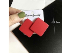 2026-aretes De Color Sólido, Aretes De Acero Redondo De Acrílico Para Mujer