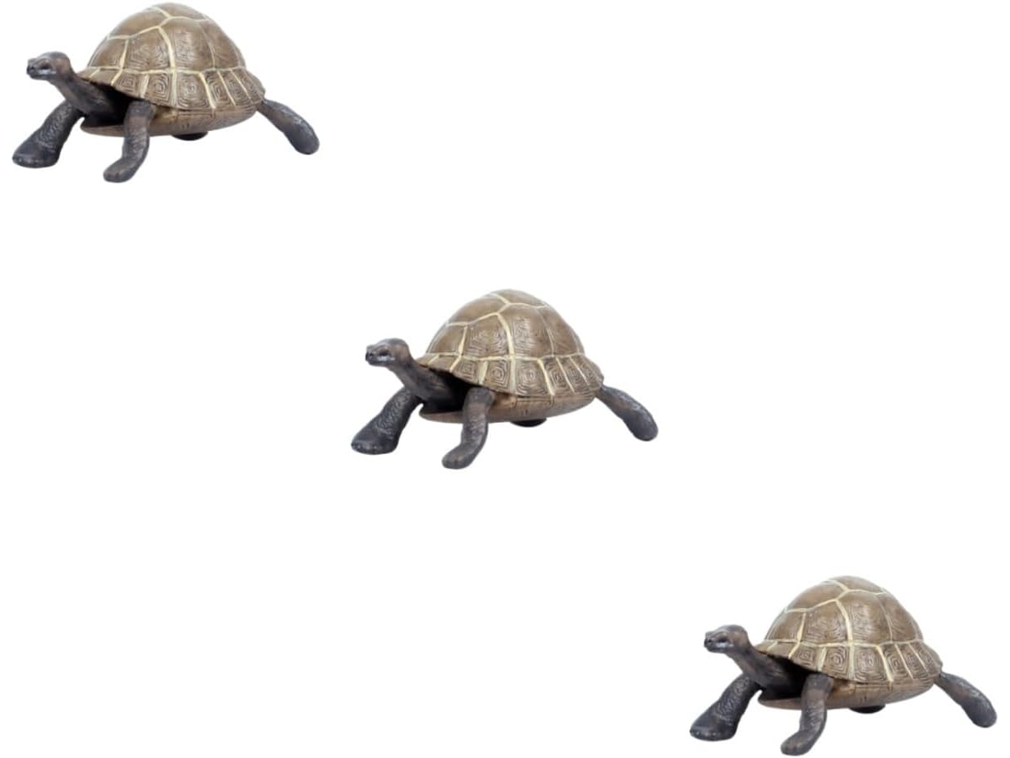 Figura Decorativa De Plástico De 3 Piezas Con Forma De Tortuga Para El Hogar Y La Oficina.