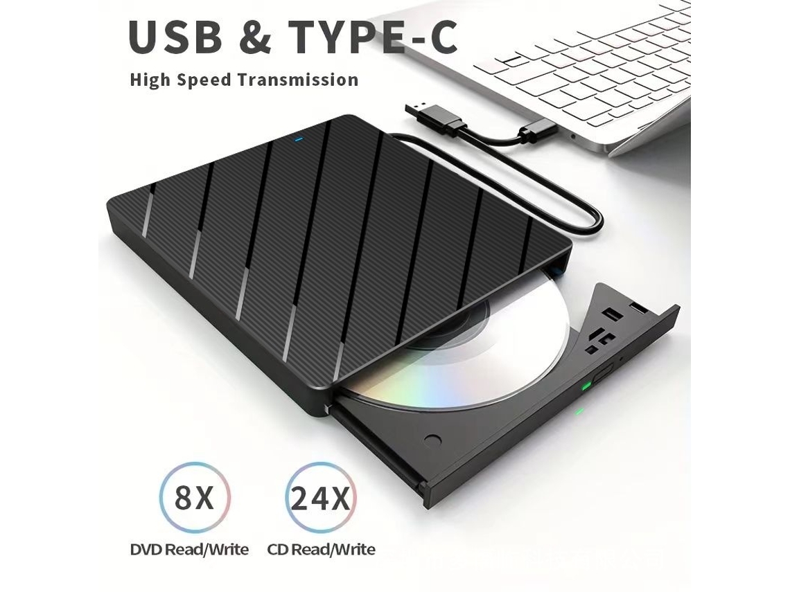 Grabadora Dvd Usb 3.0 7 En 1 Con Puertos Usb Y Tarjeta De Memoria
