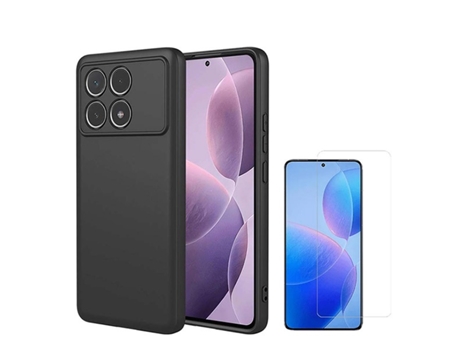 Funda Clearglass Compativel para Xiaomi Xiaomi Poco F6 Pro PHONECARE Negro
