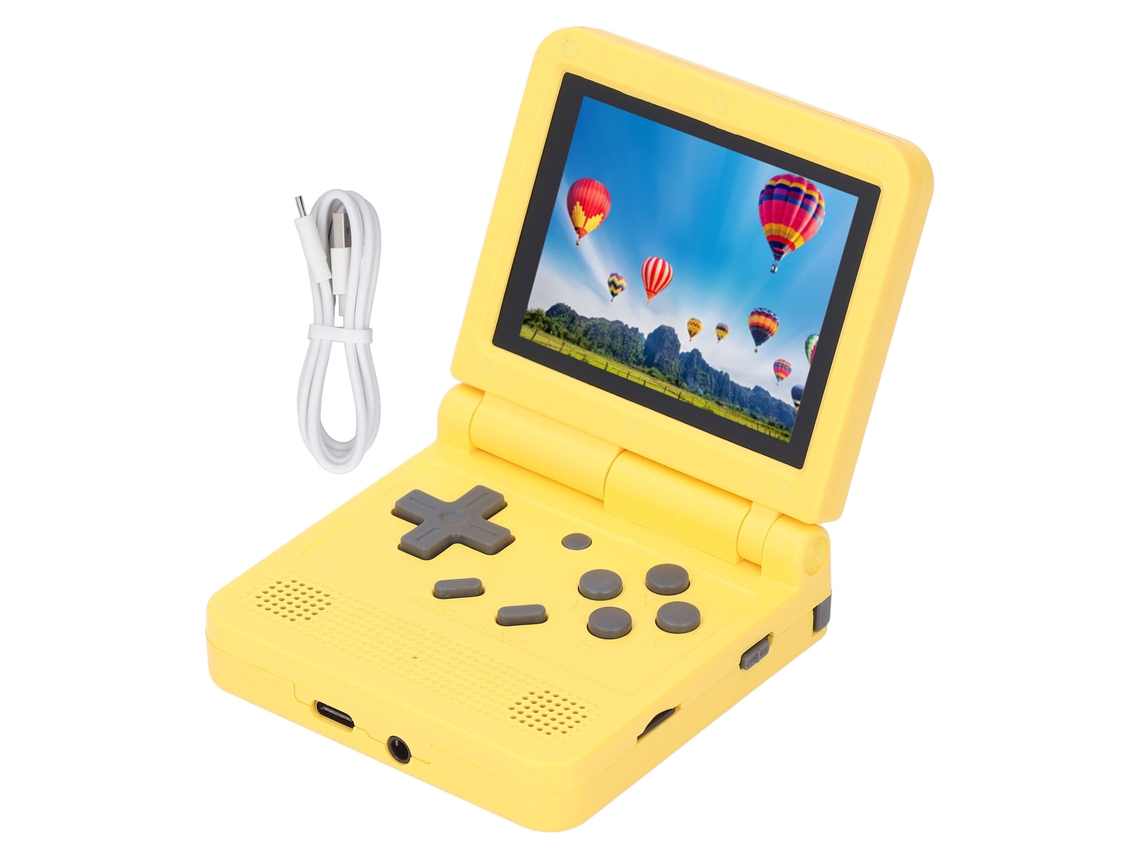 Consola De Juegos Portátil Retro Flip Con Pantalla Ajustable De 3 Pulgadas Y 15 Emuladores.