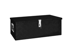 Caja De Almacenaje VIDAXL Negro Aluminio (80x39x30 cm)