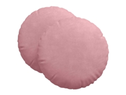 Cojines para asiento, 2 unidades, rosa, Ø 40 x 13 cm, terciopelo HARLANV1