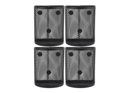 Porta Lápices Magnético Malla Metálica Organizador De Escritorio Nevera Pizarra Semicilíndrico 4pcs