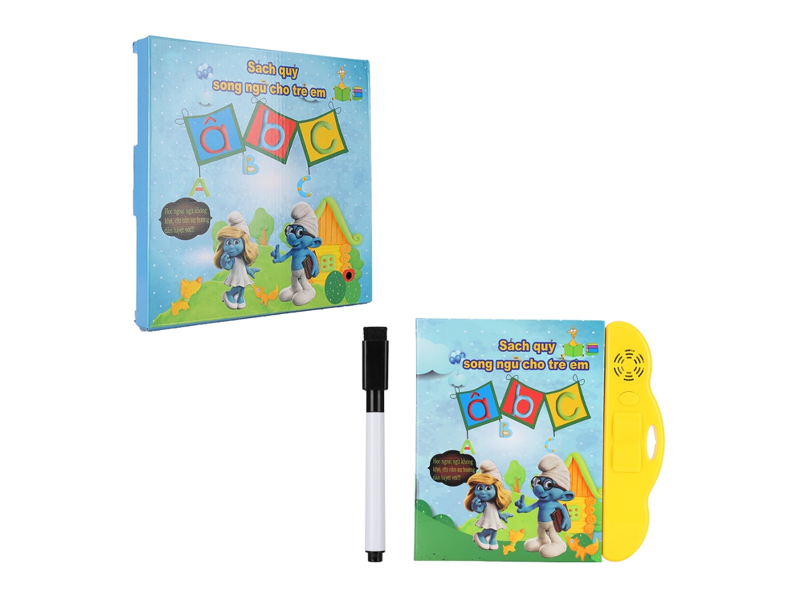 Lápiz lector inteligente educativo para niños, modelo 2026, color amarillo, con sonidos e imágenes vívidas.