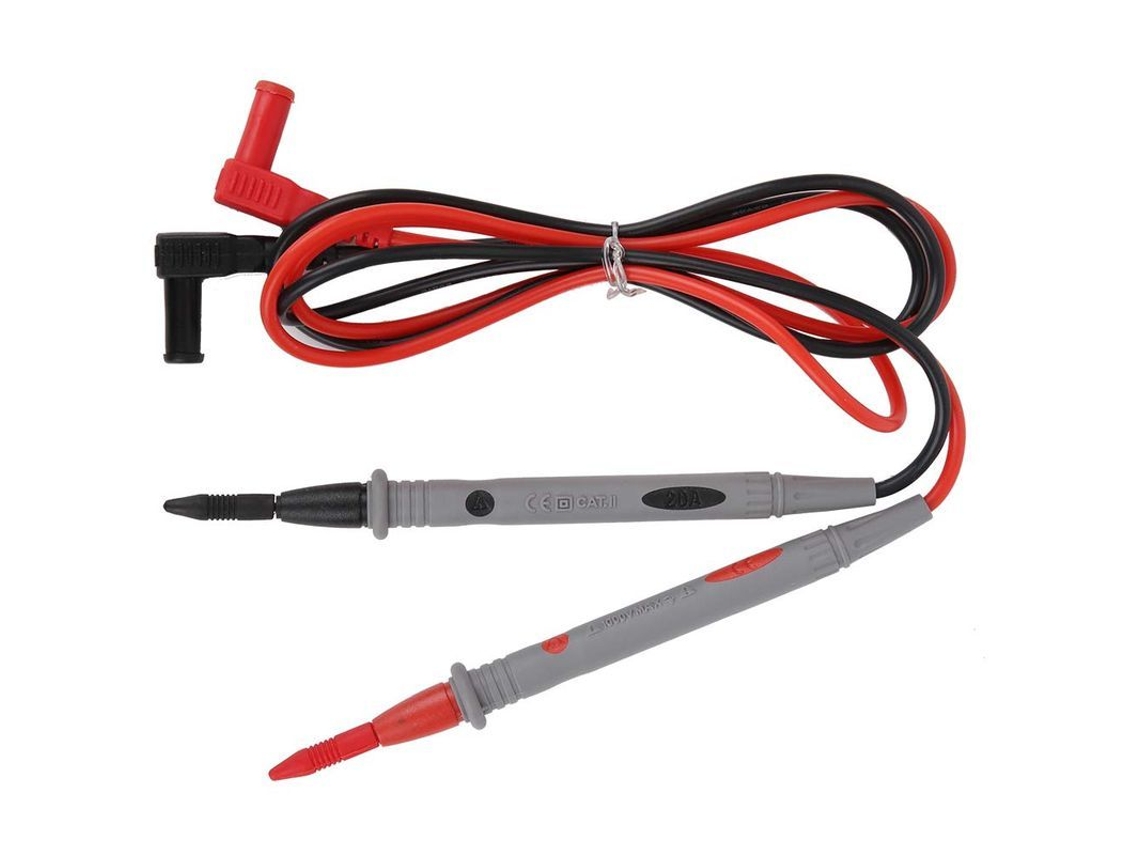 2026-2 Piezas Sondeos Para Multímetro Silicona 1000v 20a Cable De Cobre Punta Dorada 110cm Cat Iii
