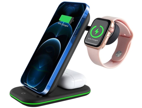 Estación de Carga Sem Rápida Certificação para iPhone 11 Pro/12/XR/11 Pro Max/11 YIZHOOD Negro