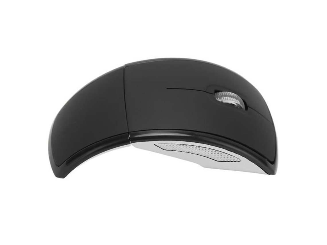 HURRISE Wire Arc Mouse Ratón de alambre plegable Ratón de alambre plegable portátil compacto 2.4G Ratón de alambre plegable 1600Dpi Computadora mate