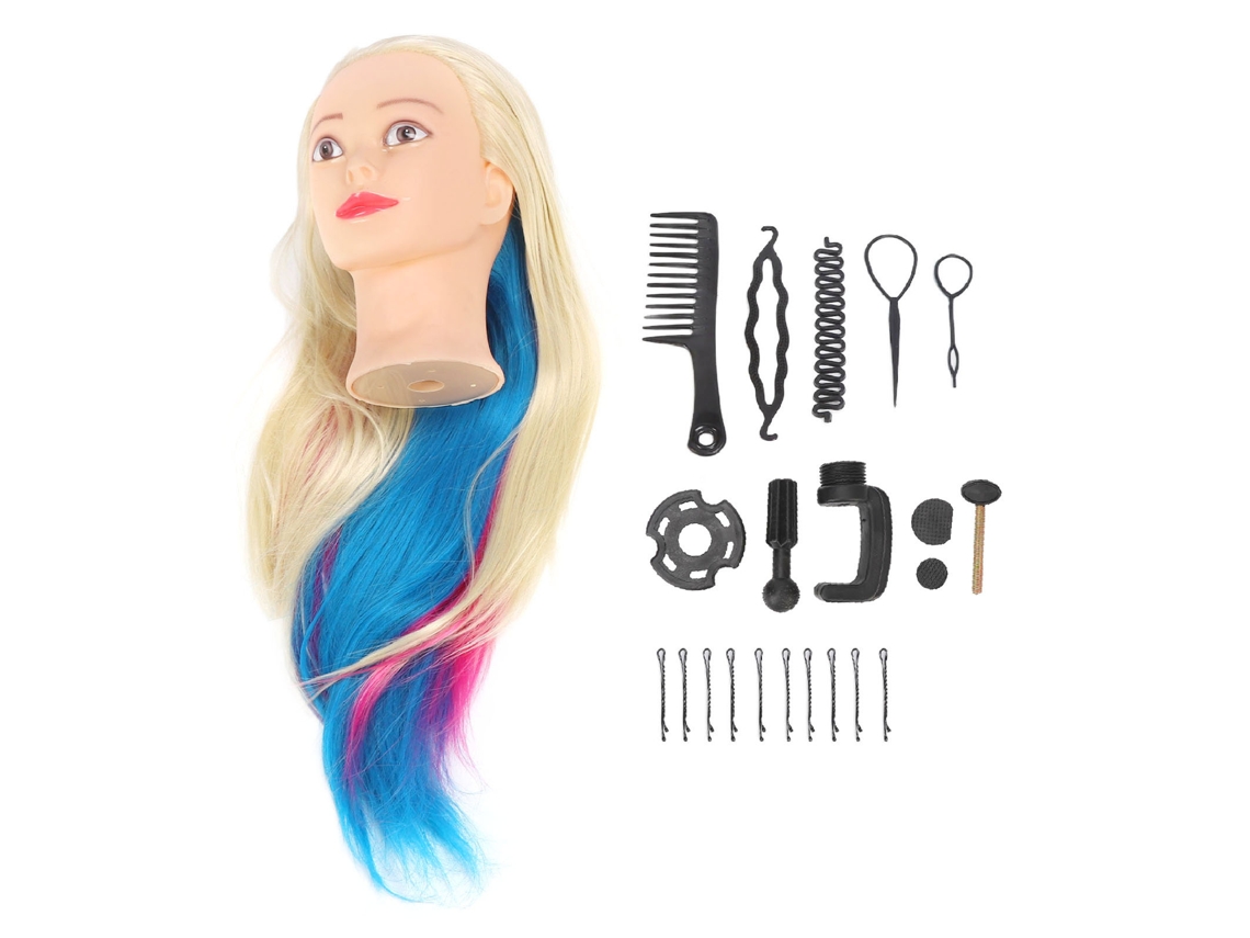 Cabeza De Maniquí Para Prácticas De Peluquería Para Estudiantes Con Accesorios Incluidos.