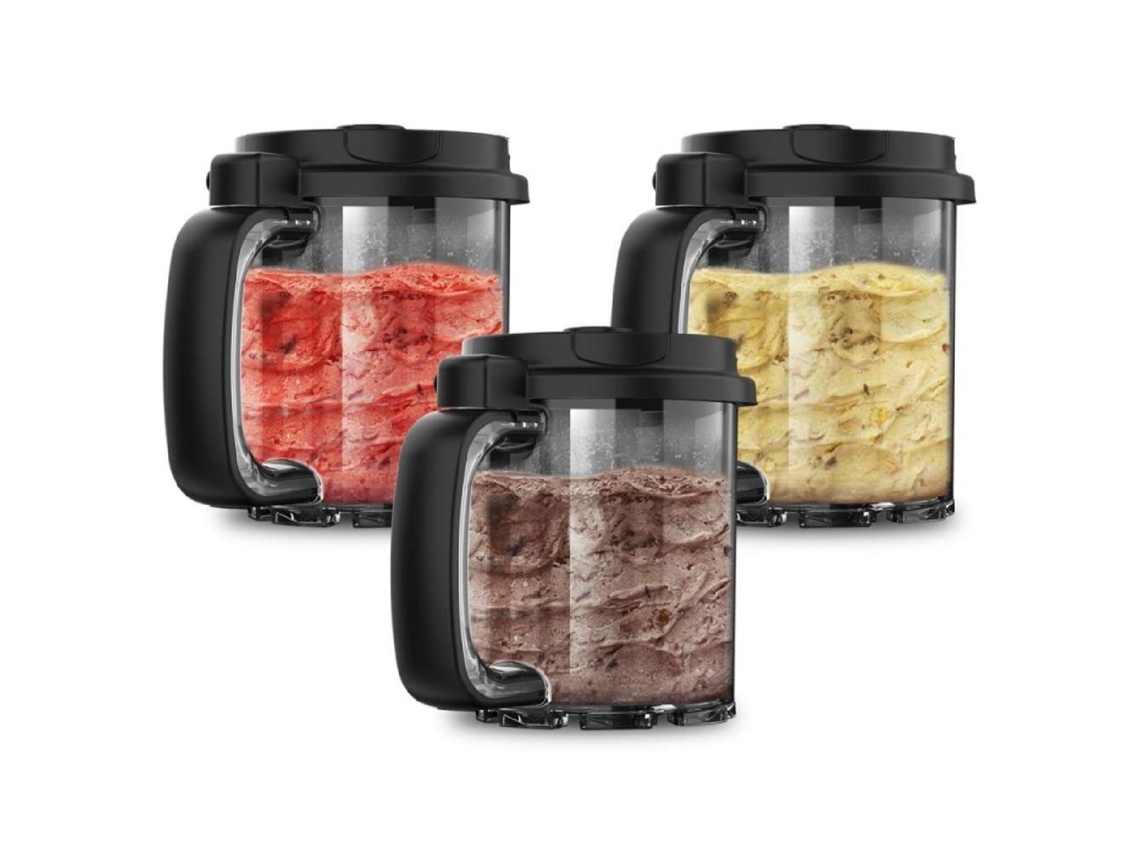Cecotec Jarras De 700ml Con Tapa Para Heladera Gelacups 2100. Compatible Con Gelatec 2100, Material Seguro: Bpa Free