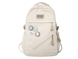 Mochila De Estudante Cuich Bolso Para Computadora Y Viajero Al Campus Estilo Universitario De Gran Capacidad Blanco