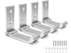 Omni-4 Ganchos De Pared De Aleación De Aluminio Plegables, Perchero Multifuncional Negro Sxq Plata